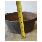 Large #12 Cast IronTri Foot  Cauldron with Lid ,and Griswold Cast Iron Pot