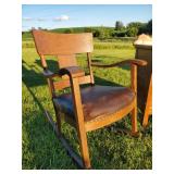 Gorgeous Vintage Rocking Chair Solid Condition, and Antique Dry Wash Stand
