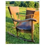 Gorgeous Vintage Rocking Chair Solid Condition, and Antique Dry Wash Stand