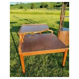 Fantastic Tall Vintage Corner Shelf, Vintage Corner Table, 2 Vintage chairs