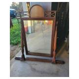 Antique Dresser and 2 Mirrors one Wall hanging one Desk Top