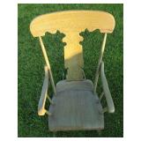 Vintage Furniture Lot including An Awesome Wooden Rocking Chair, Gun Shelf, and Goose Decoy and more