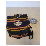 Cloth Harley Davidson Backpack In Great Condition, and Harley Davidson Emblem