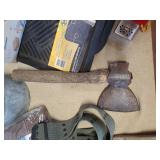 Misc Lot Propane Torch Kit, Small Hand Axe, New Reversable Tarp and Much More