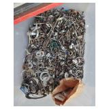 Large Lot of Various Screws, Washers, Nuts, Bolts Large red Tool Box and so much more