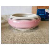 Vintage Lot of Décor Milk Glass Fish Glasbake, USA 7001, and Others with Vintage Fruit Crate