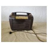 Vintage Crosley Radio Plugged in and Powered up