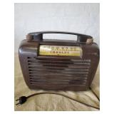 Vintage Crosley Radio Plugged in and Powered up