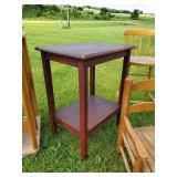 Lot of Vintage Childrens Chairs Side Table and Spinning Storage