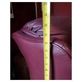 Stunning Vintage Barcalounger Reclining Chair With Gorgeous Deep Red Leather Color No Tears and Very Little Sign of Wear This Chair Sells For over $1500