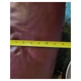 Incredible Barcalounger Couch with Amazing Deep Red Leather Color very little sign of wear No Tears This Couch Sells for over $2000