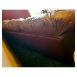 Incredible Barcalounger Couch with Amazing Deep Red Leather Color very little sign of wear No Tears This Couch Sells for over $2000