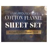 2 Sets of Luxuriously Soft Cotton Flannel Sheet Sets