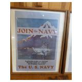 3 U.S. Navy Framed Prints