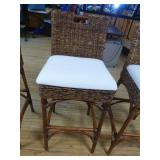 4 Safavieh Wicker Bar Stools