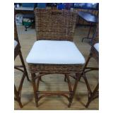 4 Safavieh Wicker Bar Stools