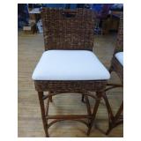 4 Safavieh Wicker Bar Stools