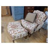 Ethan Allen Chair and Ottoman