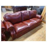 Hancock & Moore 3 Piece Red Leather Living Room Furniture