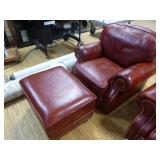 Hancock & Moore 3 Piece Red Leather Living Room Furniture