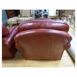 Hancock & Moore 3 Piece Red Leather Living Room Furniture