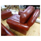 Hancock & Moore 3 Piece Red Leather Living Room Furniture