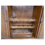 Ornate Wooden Carved Bar with 2 Bar Stools