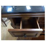 Ornate Wooden Carved Bar with 2 Bar Stools