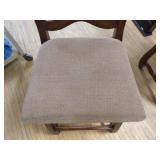 Ornate Wooden Carved Bar with 2 Bar Stools