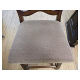 Ornate Wooden Carved Bar with 2 Bar Stools