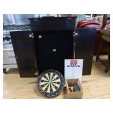 Dartboard Game in Wooden Cabinet