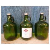 3 Green Jugs