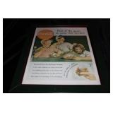 Vintage Coca Cola Framed Baseball Advertisement