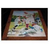 Framed Rogers Hornsby Baseball Hall of Fame Print Cubs Cardinals