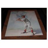 Framed New York Yankee Babe Ruth Baseball Hall of Fame Print "C