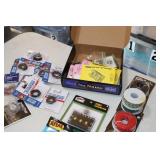 Large Bin of Train Electronics 3 Transformers Switches, wire, Joiners lights and more