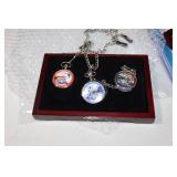 3 Lionel Pocket Watches in case