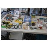 Large Lot of HO Farm Accessories Pigs, Horses, Chickens Tractors, Fence Water Tanks & More