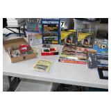 Bin of HO Road items Tunnel Portal Bridges, Abutment, Guardrails & More