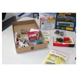 Bin of HO Road items Tunnel Portal Bridges, Abutment, Guardrails & More