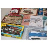 Large Collection of unassembled Building Kits HO Tyco, Pikestaff, Conerstone Life LIke and more!
