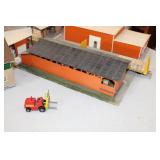 Bin of HO Buildings - Lumberyard, Houses and vehicles