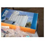 Large lot of HO Buildings Surge Bin Silo, Stairs Docks, Animals Fences, Grain Dryer