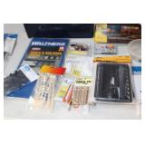 Large lot of HO Buildings Surge Bin Silo, Stairs Docks, Animals Fences, Grain Dryer