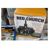 Red Church Building, Road Bed Stone Path Picture window and more