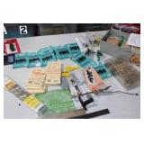 Huge Lot of Train parts, Trucks, Connectors, Tools, Scale Ruler, Couplers and more