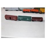 13 pc Rolling Stock in Box Milwaukee Road, MKT Burlington Pillsbury Illinois Central