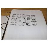 Book of Rubber Silicone Stamps Crafting Motorcycles Flowers Jars sharks, Blender Light Bulbs and more!