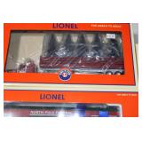 Lionel 3 Christmas Cars, and Christmas Semi Truck