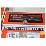 Lionel 3 Christmas Cars, and Christmas Semi Truck
